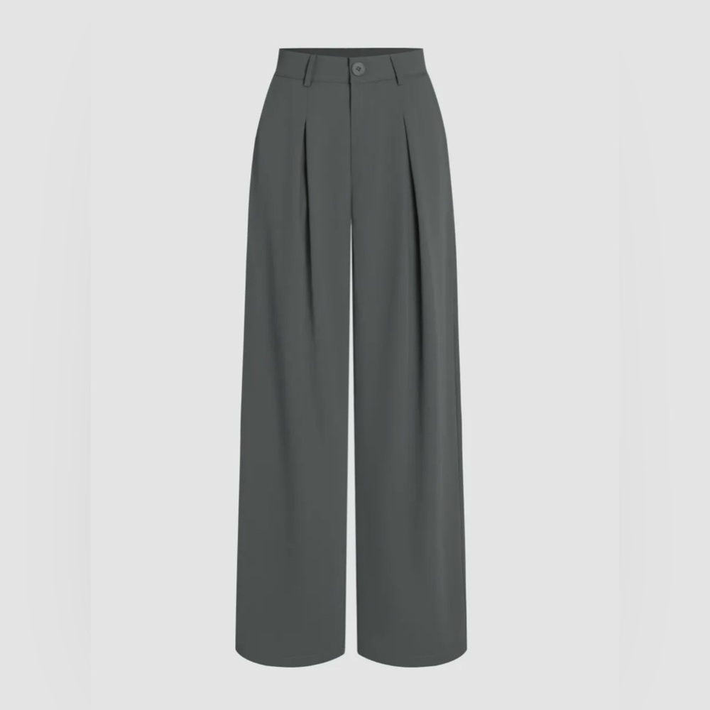 New Cider PETITE PLEATED POCKET WIDE LEG TROUSERS